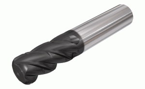 EFPI-E5CF 625-1.56C625R13 IC903-4, 5 flute 38° helix, solid carbide roughing endmills with chip splitting cutting edges, variable pitch (CHATTERFREE) and large radius front edge for high feed rates (FEEDMILL).