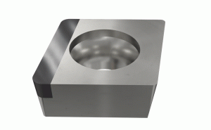 CCGW 060204F L-L ID5-Positive 80° rhombic inserts with full-edge PCD tips (right or left hand), used for finishing aluminum and other non-ferrous materials.