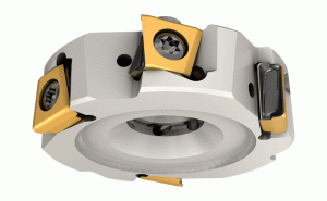 SD D025-07-SP13-T490-05-Interchangeable T-SLOT with SP connection carrying T490 0502 PNTN inserts with 2 right- and 2 left-hand cutting edges