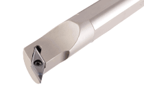 S-SVQCL 16-3-Screw lock boring bars carrying 35° rhombic inserts with 7° clearance. S - Steel shank; A - Steel shank with coolant hole.