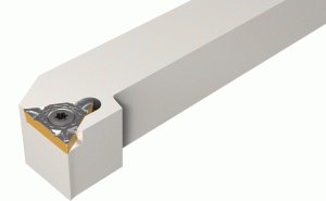STFCR 2020K-16-Screw lock tools carrying triangular inserts with 7° clearance angle for face turning.