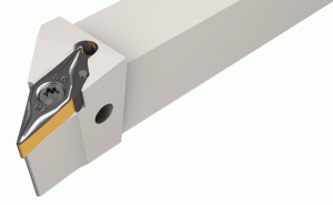 SVJNL 2020K-12F-Screw lock tools with a wedge for high rigidity, carrying 35° negative inserts for profiling applications.
