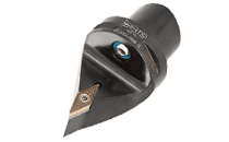 C4 SVVCN-00050-16-72.5° lead angle screw lock tools with CAMFIX (ISO 26623-1 standard) exchangeable shanks carrying 35° rhombic inserts with 7° clearance angle.