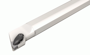 S32U DWLNR-08-R-Clamp boring bars carrying negative trigon inserts.