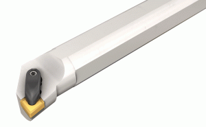 S40U DCLNR-12-R-Clamp boring bars carrying negative 80° diamond inserts.