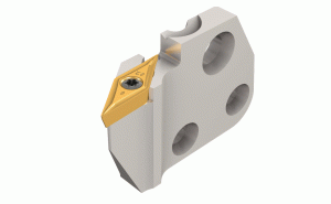 SVJCR-11-PAD-93° lead angle screw lock adapters carrying 35° diamond inserts with 7° clearance angle.