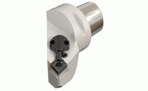 C6 PCLNL-45065-12-JHP-Lever lock tools with channels for high-pressure coolant and CAMFIX (ISO 26623-1 standard) exchangeable tapered shanks, carrying 80° rhombic negative inserts.