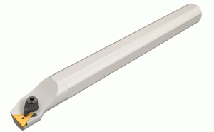 S12L CTFPL-09-Clamp lock boring bars carrying 11° clearance triangular inserts.
