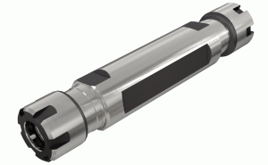 ST 20X 30 ER11 MF D-Double-ended mini collets with cylindrical shanks and a clamping flat.