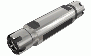 ST3/4X2.165 ER16 MF D-Double-ended mini collets with cylindrical shanks and a clamping flat.
