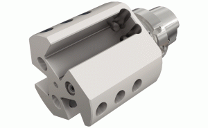 HSK A63WH ASHL 25 3-Triple square shank tool adapters with HSK exchangeable shanks for mounting on turn-mill machines.
