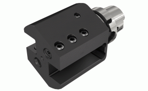 HSK A63WH ASHR 25 2-Twin square shank tool adapters with HSK exchangeable shanks for turn-mill machines.