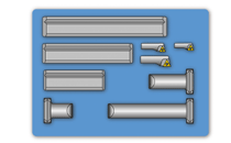 KIT BHFH MB80-125-Contains adapters, extensions and boring bars for 36 to 410 mm boring range.