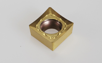 CCGT 060204-AS IC520-80° rhombic inserts with a 7° positive flank, very positive rake angle and sharp cutting edge for machining aluminum.