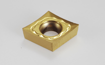 CCGT 060202-AS IC520-80° rhombic inserts with a 7° positive flank, very positive rake angle and sharp cutting edge for machining aluminum.