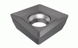 XOMT 060204-HQ IC250-HELIQUAD square inserts for milling, drilling and boring, with 2 right- and 2 left-hand cutting edges for general use.