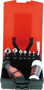 Zestaw pogłębiaczy stożkowych typu bit 90°, 6,3-20,5mm FORMAT
