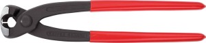 Szczypce do montażu opasek zaciskowych z 1 i 2 uchami, z z boczną pow. zagniat. 220mm KNIPEX
