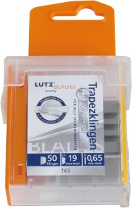 Ostrze trapezowe standardowe, 0,65mm, 50 szt. w opakowaniu LUTZ BLADES