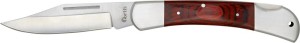 Nóż roboczy, okładzina drewniana, w skórzanym etui 220mm FORTIS