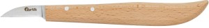 Nóż do usuwania zadziorów/ nóż snycerski, z drewnianą rękojeścią 140mm FORTIS
