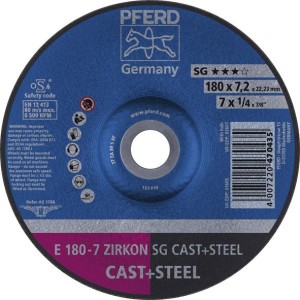 Tarcza ścierna do obróbki zgrubnej, odsadzona ZA30S SG 178x7,2mm PFERD