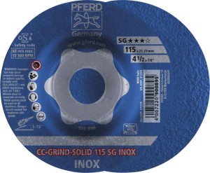 Ściernica tarczowa CC-GRIND Solid SG INOX 115mm PFERD