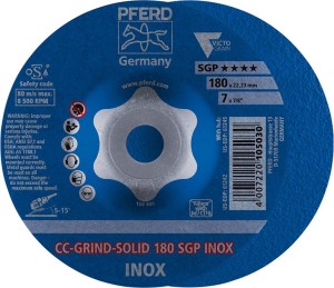 Ściernica tarczowa CC-GRIND Solid SGP INOX 180mm PFERD