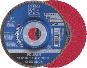 Ściernica listkowa/lamelkowa SGP-COOL, wysklepiona 125mm CO40 Pferd