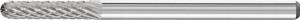 Mały frez trzpieniowy ze stopów twardych, kulisto-walcowy 0313 4 3mm 3x13mm Pferd