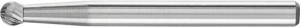 Mały frez trzpieniowy ze stopów twardych, kulisty 0302 5 3mm 3x2mm Pferd