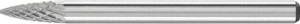 Mały frez trzpieniowy ze stopów twardych, łukowy ostry 0613 4 3mm 6x13mm Pferd