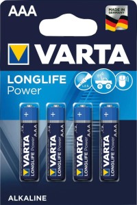 Bateria LONGLIFE Power AAA, 4 szt. na blistrze VARTA