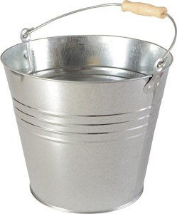 Wiadro z blachy stalowej ocynkowanej, 12l, wykonanie ciężkie