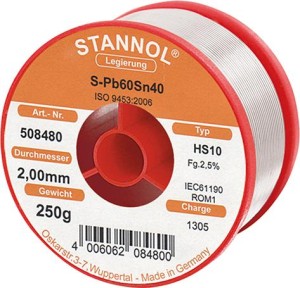 Lut do urządzeń radiowych 508480 250g Ø2mm Stannol