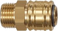 Szybkozłącze z mosiądzu, średnica nom.7,2mm, gwint zewnętrzny G 3/8'' RIEGLER