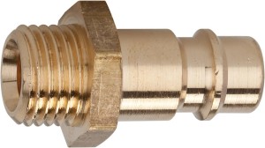 Nypel wtykowy z mosiądzu do złącza o średnicy nom. 7,2mm, gwint zewnętrzny G 3/8'' RIEGLER