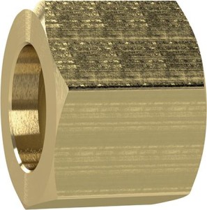 Nakrętka złączkowa z mosiądzu, 6-kątna G1/4 do Ø tulejki węża 4/6mm RIEGLER