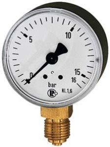 Manometr 63 mm, 0-10 barów G1/4 RIEGLER